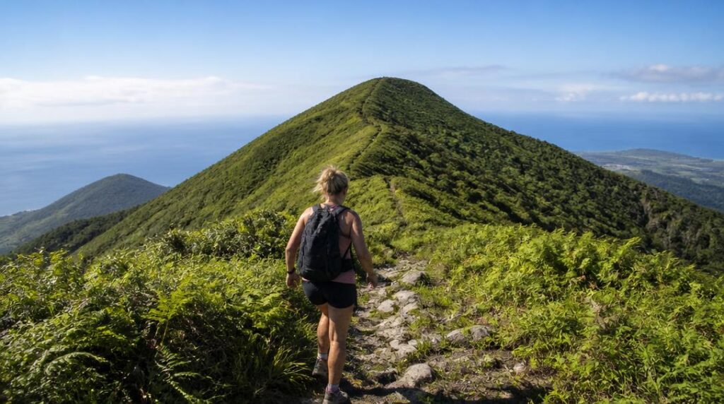 Montée sur un sommet basque avec vue mer