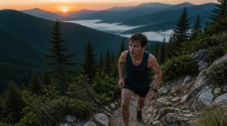 Coureur sur le black mountain trail 2026 en montée
