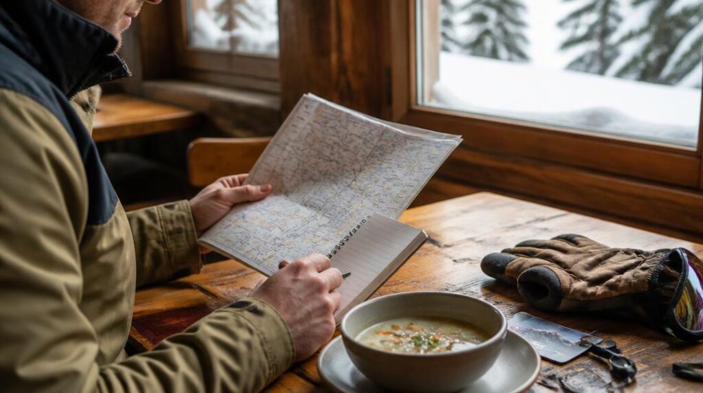 Préparation du budget ski Japon dans un refuge