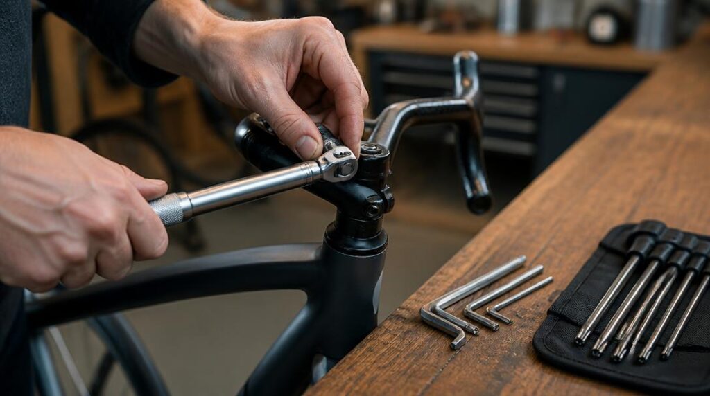 Clé dynamométrique vélo sur vis de potence