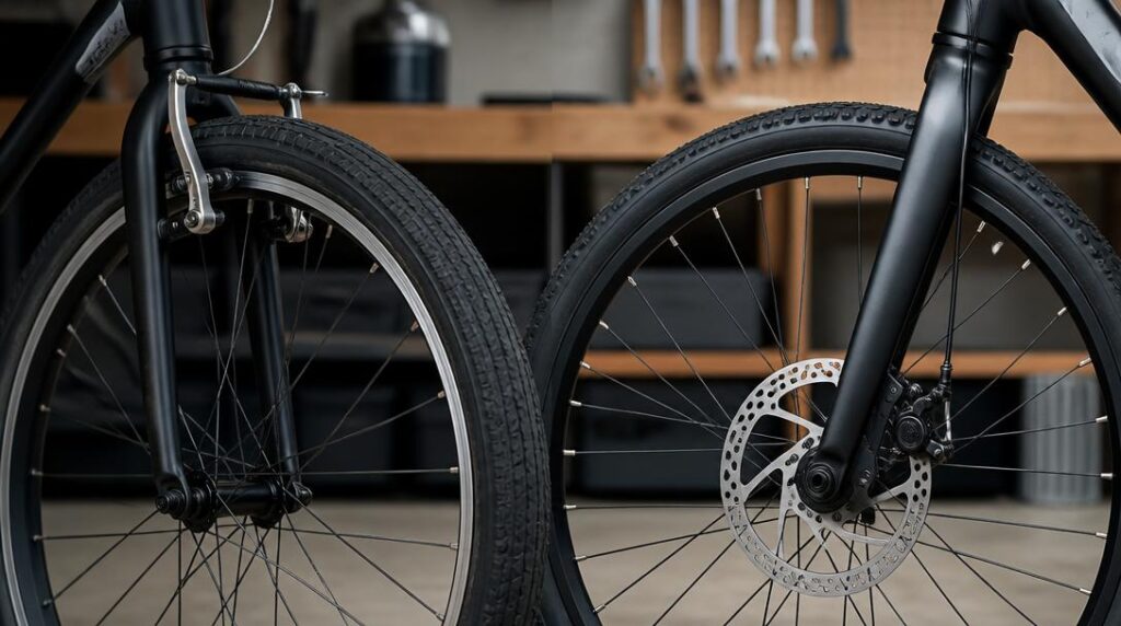 V-Brake et frein à disque mécanique de vélo