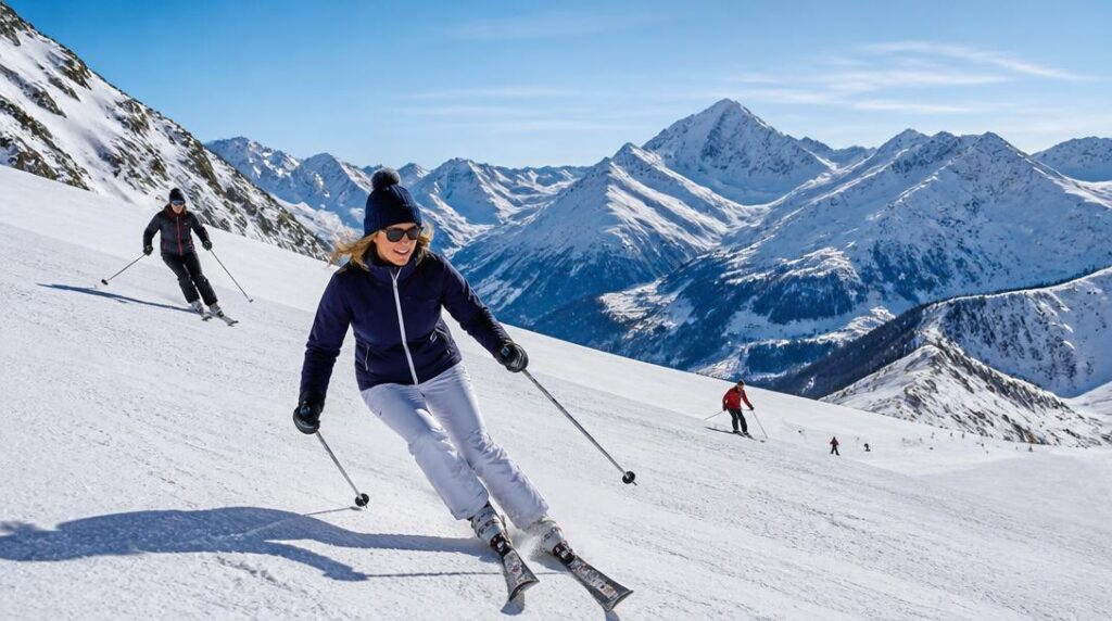 Pistes en altitude pour une journée de grand ski