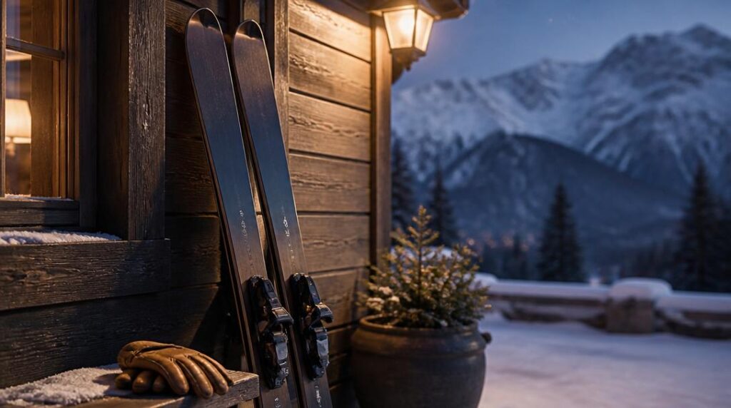 Skis haut de gamme aux finitions raffinées