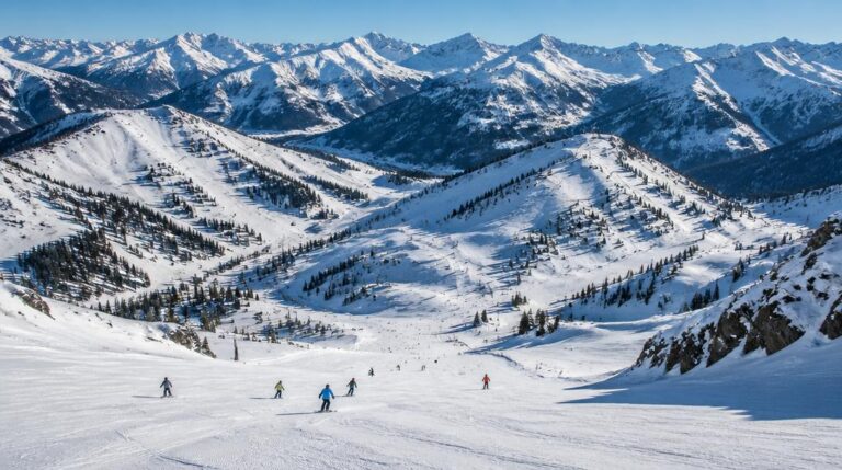 Plus grande station de ski du monde vue panoramique