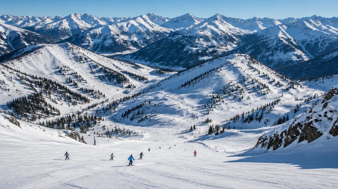 Plus grande station de ski du monde vue panoramique