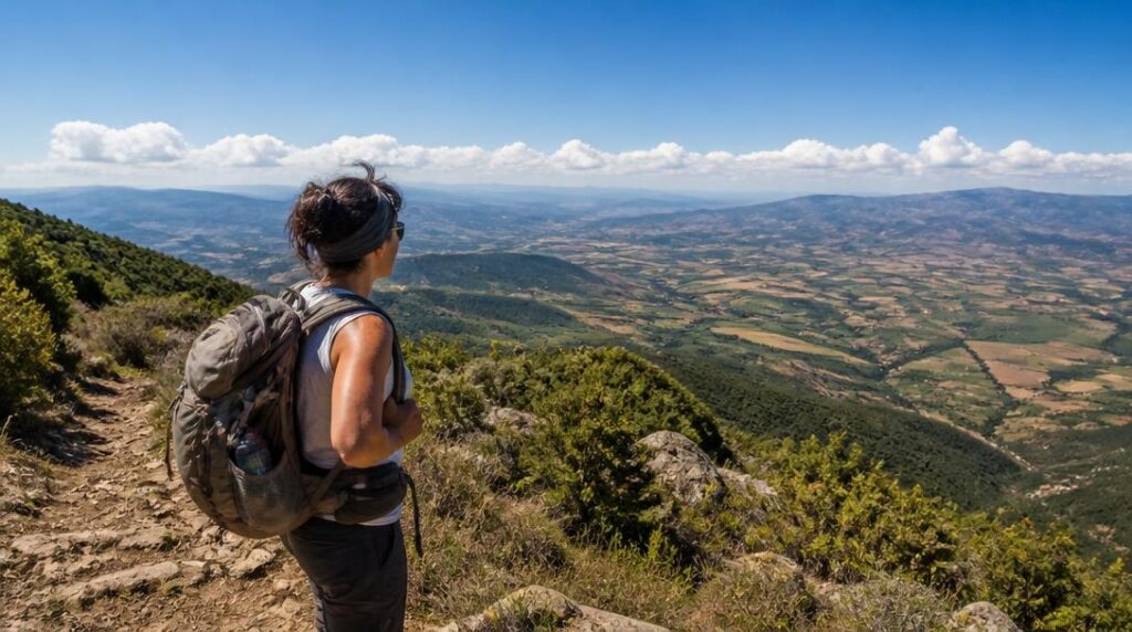 Sentier de sommet dans l'arrière-pays basque