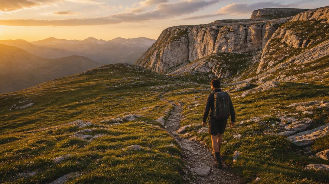Randonnée dans le Vercors sur sentier panoramique calcaire