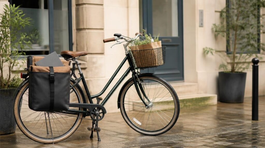 Sacoche vélo et panier pour trajets quotidiens