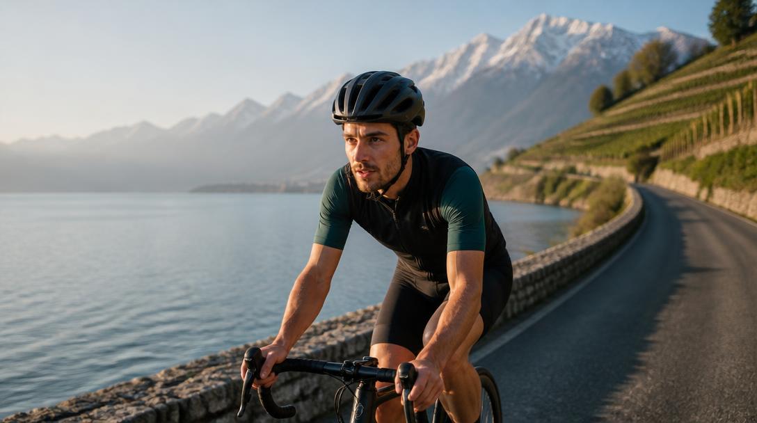 Tour du lac Léman en vélo sur route panoramique