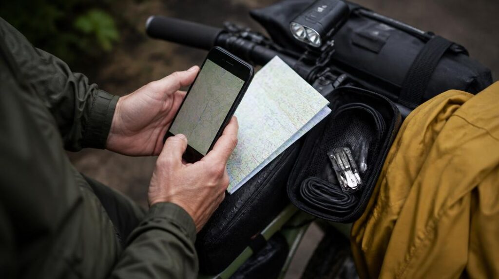 Tracé GPX et équipement de cyclotourisme