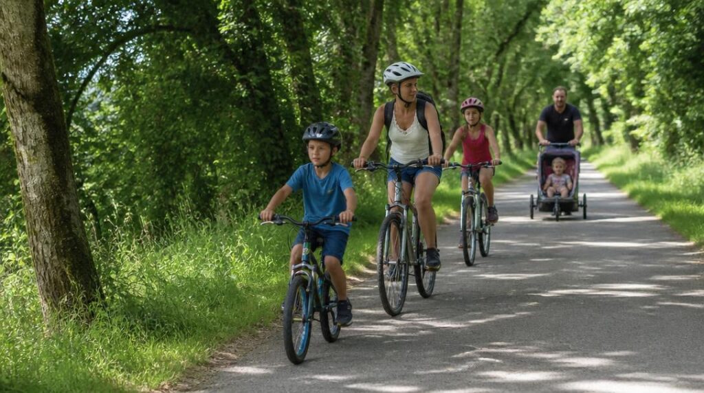 Voie verte pour randonnée familiale en Dordogne