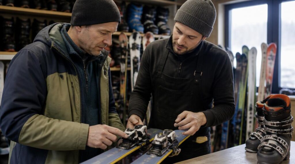 Essai de skis courts avec conseils sur les fixations