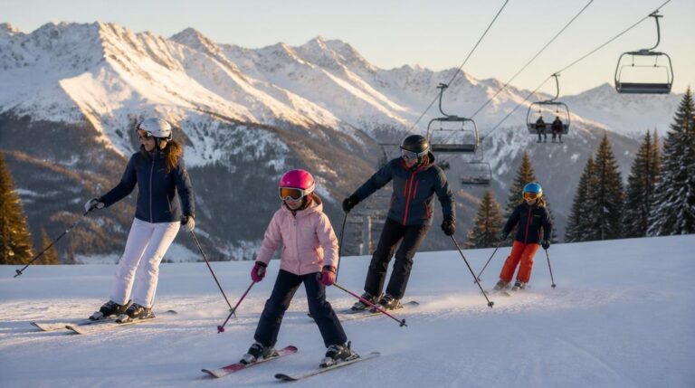 Journée de ski à Hirmentaz sur pistes enneigées